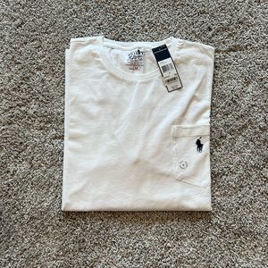 NWT - POLO Long Sleeve Pocket T Shirt - Men’s Medium - White